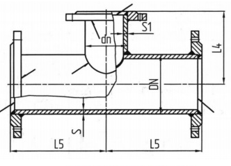 Тройник фланцевый ТФ 300х200