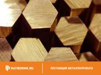 Шестигранник латунный 7 мм ЛС59-1 ГОСТ 2060-2006