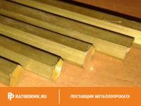 Шестигранник латунный 28 мм ЛС59-1 ГОСТ 2060-2006