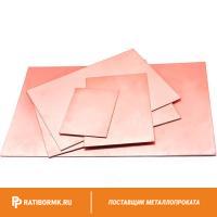 Лист медный 1,6х600х1500 мм М1 ГОСТ 1173-2006