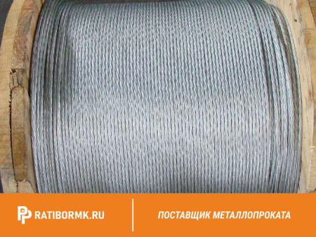 Канат стальной 5,1 мм ГОСТ 3077-80 ЛК-О 6х19(1+9+9)+1