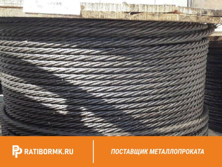 Канат стальной 7,8 мм ГОСТ 3077-80 ЛК-О 6х19(1+9+9)+1