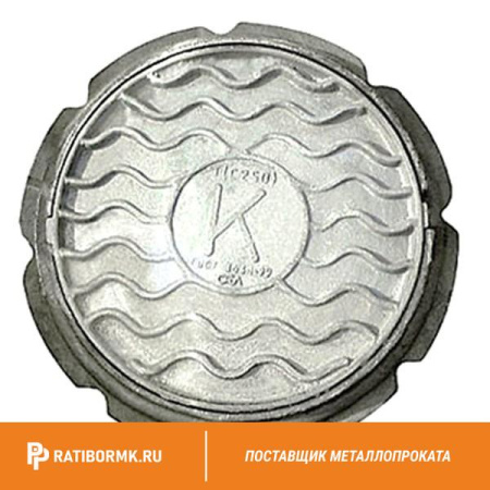 Люк чугунный канализационный тип "Л" легкий на шарнире А15