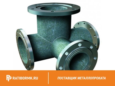 Тройник фланцевый с пожарной подставкой ППТФ 250х200