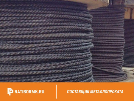 Канат стальной 23 мм ГОСТ 3077-80 ЛК-О 6х19(1+9+9)+1