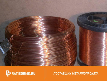 Проволока медная М0б 1,0 мм ДКРНТ на катушке